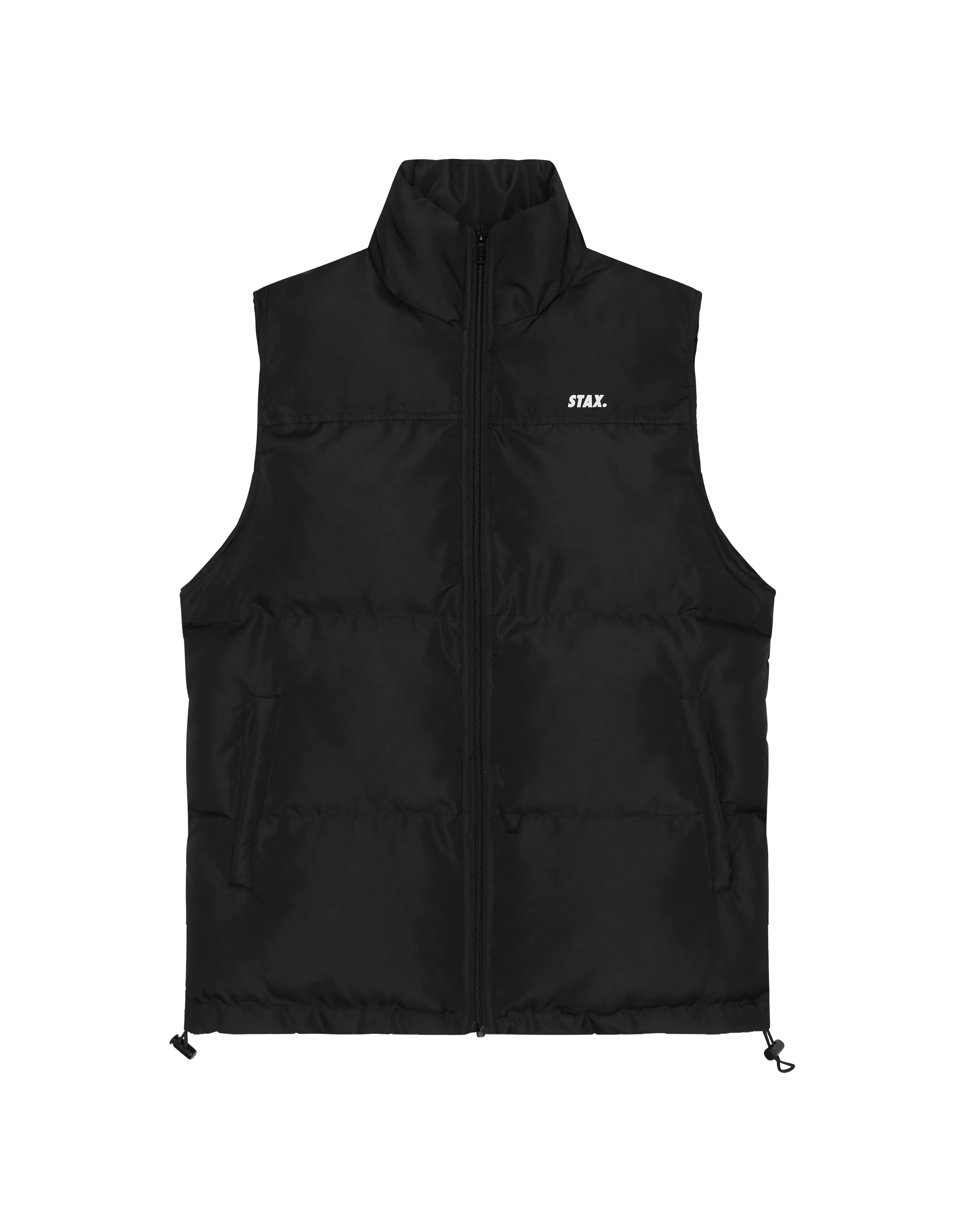 Mens Sleeveless Puffer Vest - Black