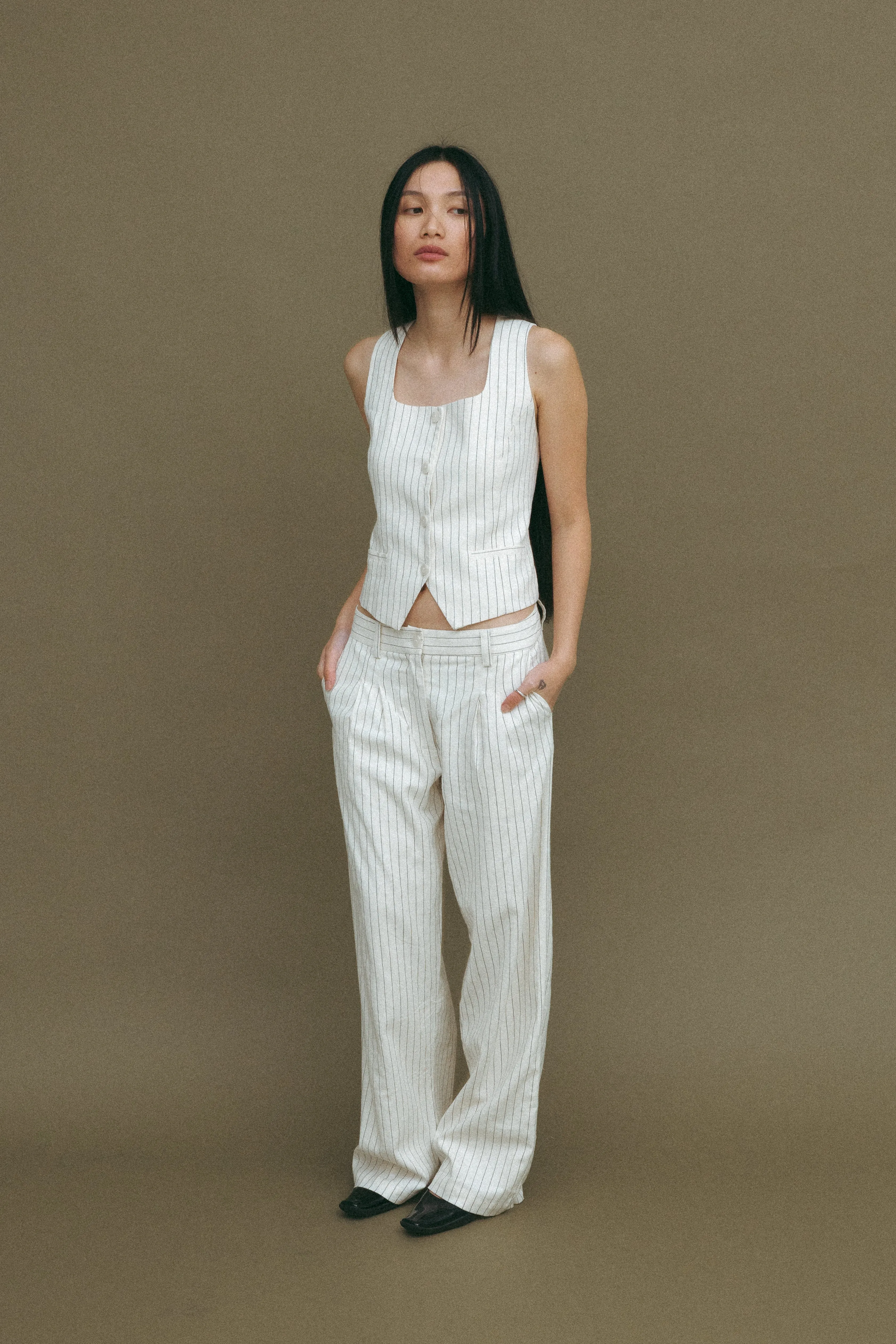 Mod Ref - The Frances Pants | White