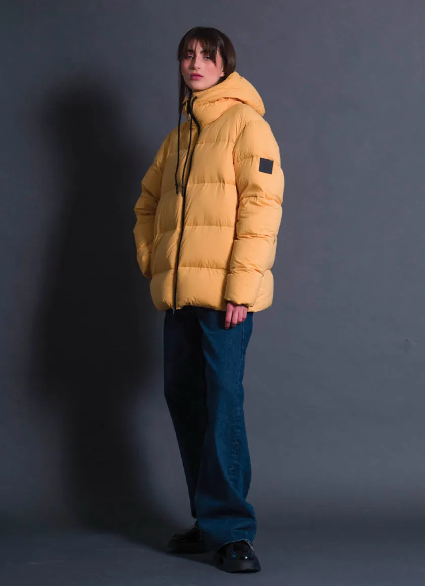 Montereggi - Hooded Puffer Midi Jacket Light Orange