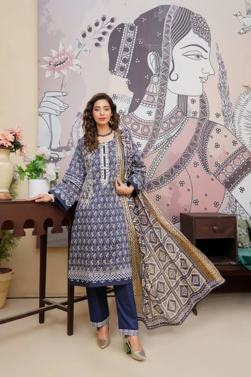 Munira Lawn 3 Piece Pakistani Suit MUN577