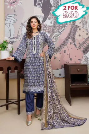 Munira Lawn 3 Piece Pakistani Suit MUN577