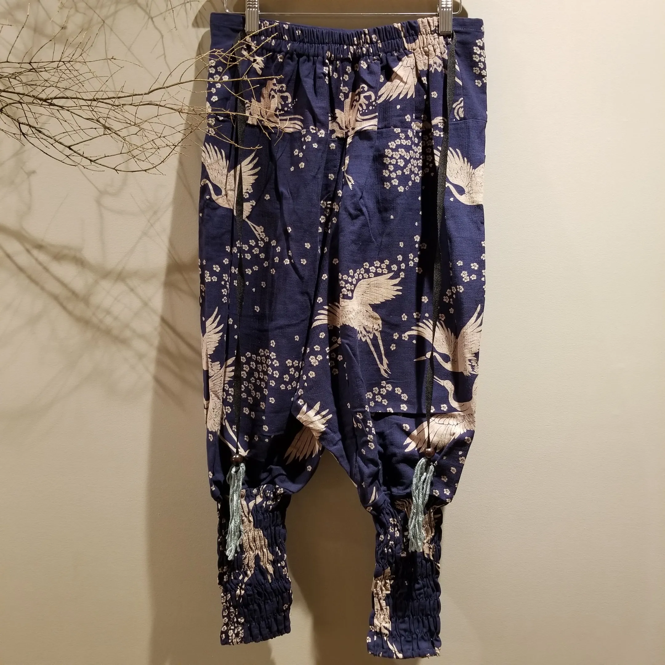 Navy Blue Crane Ninja Pants