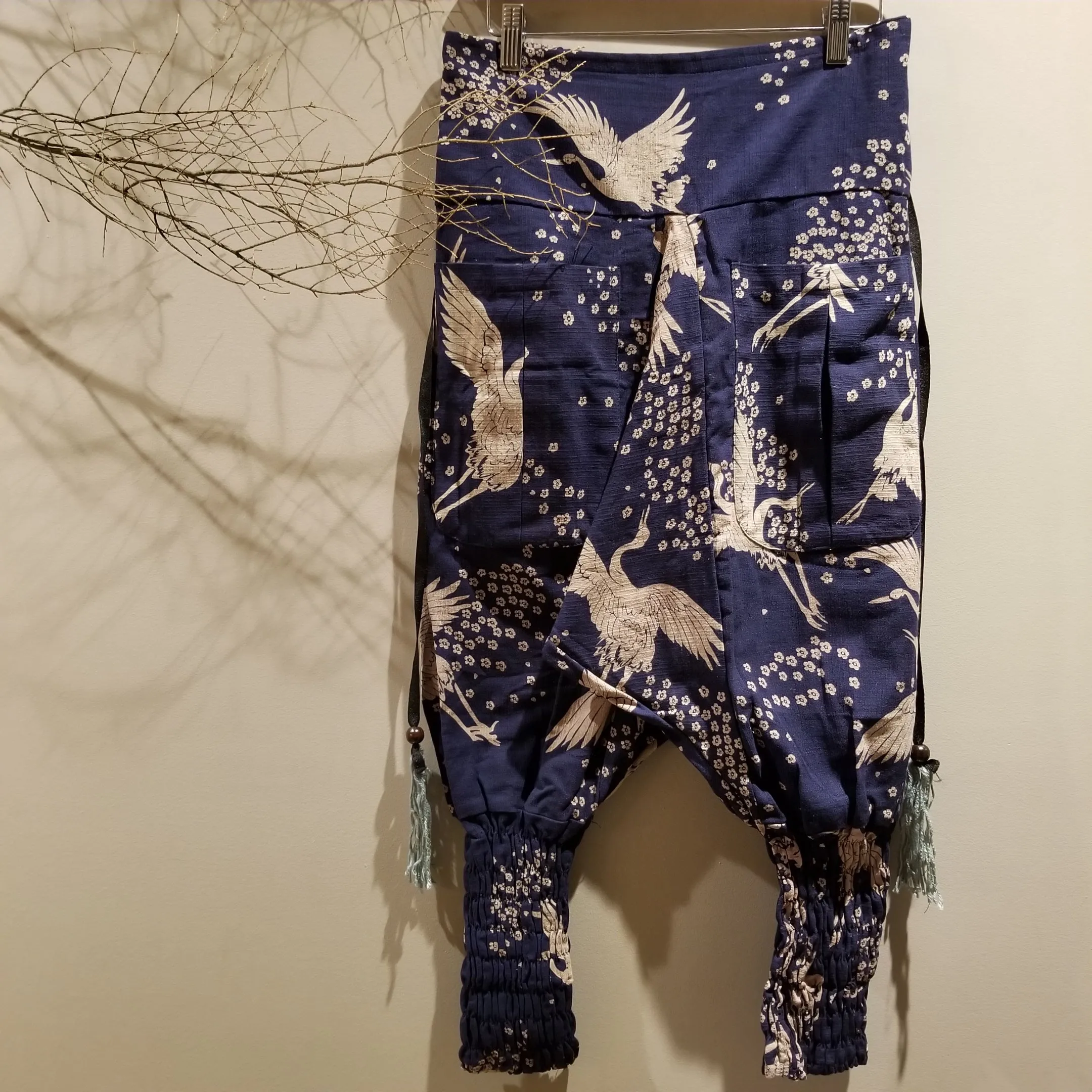 Navy Blue Crane Ninja Pants