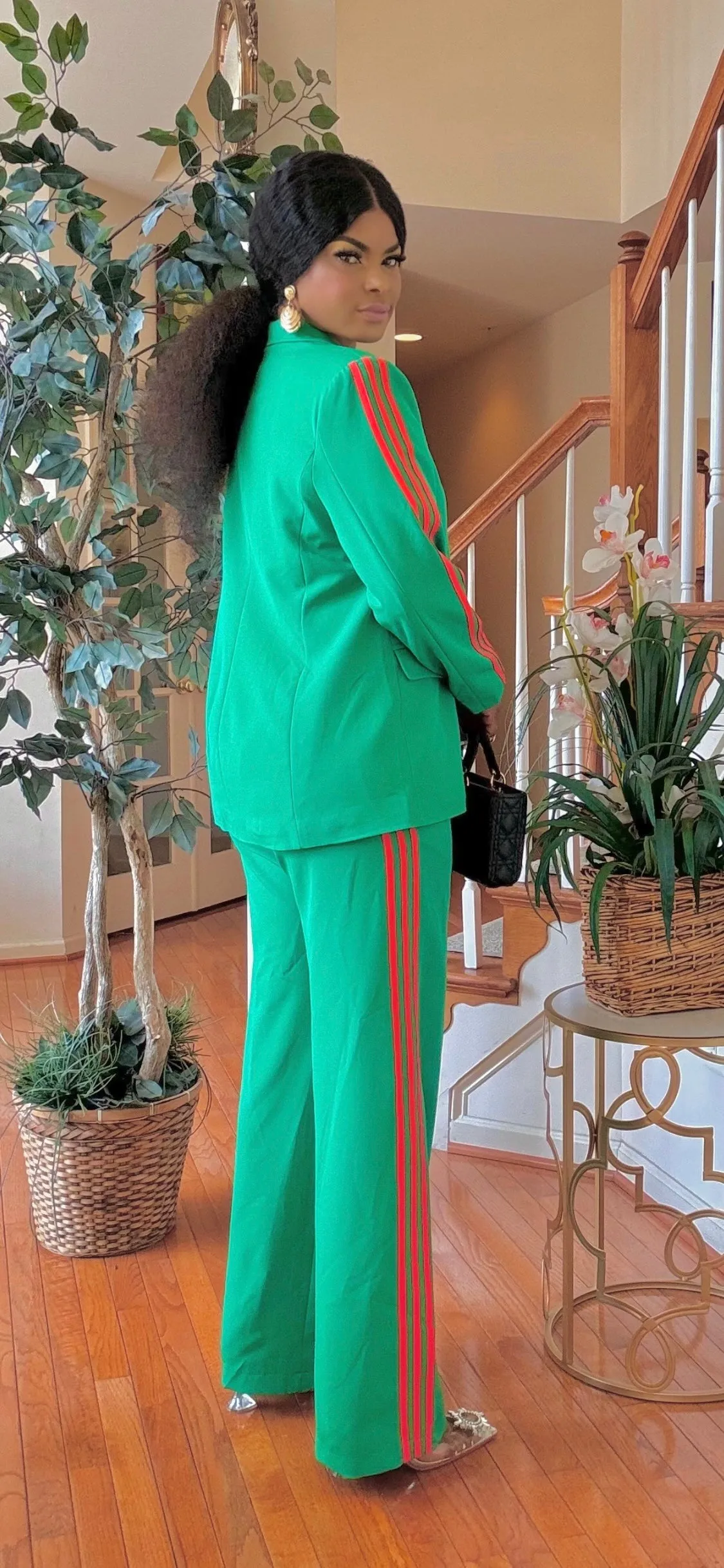 NOT YOUR AVERAGE PANT SUIT SET(GREEN)