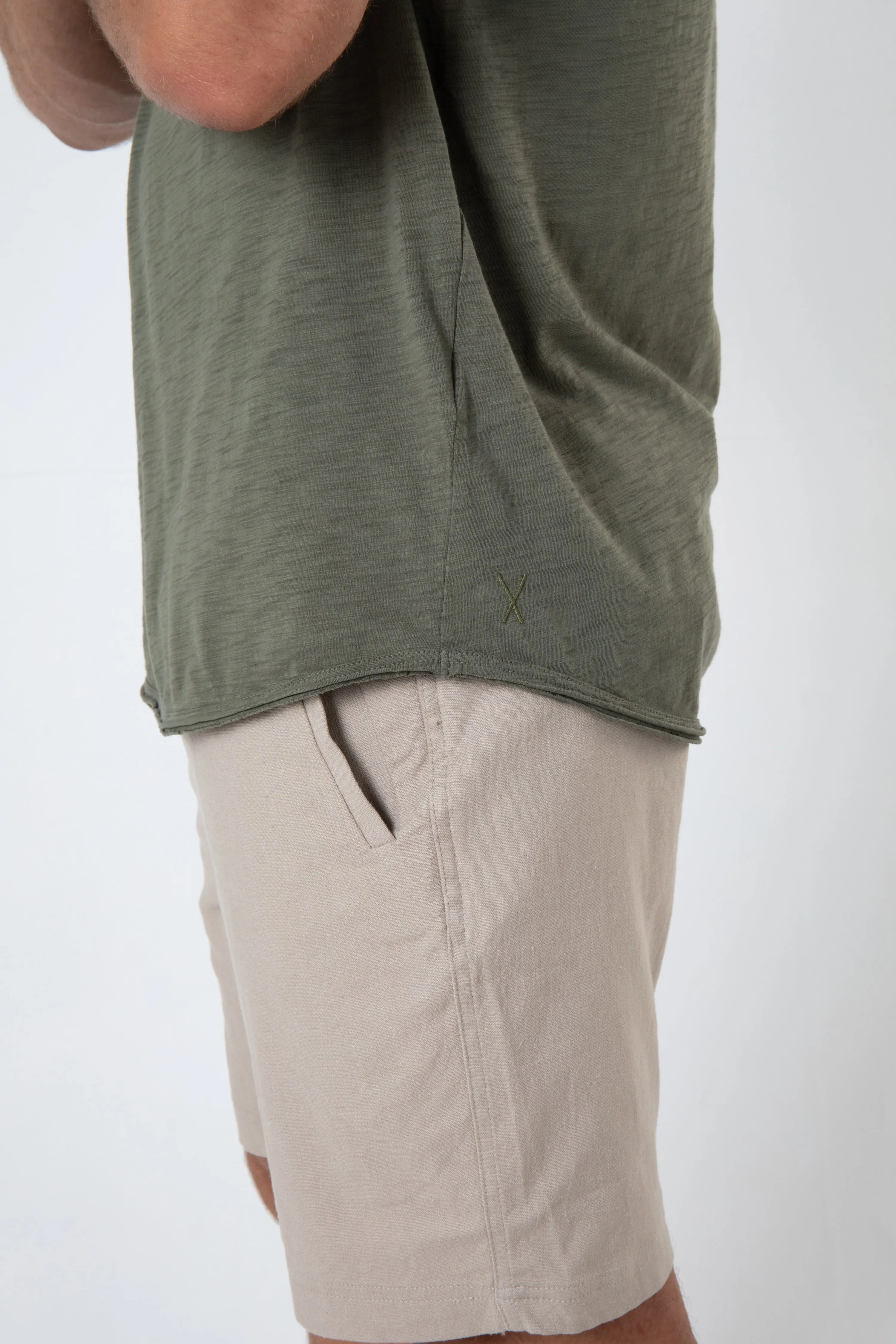 ORTEGA SLUB TEE - KHAKI