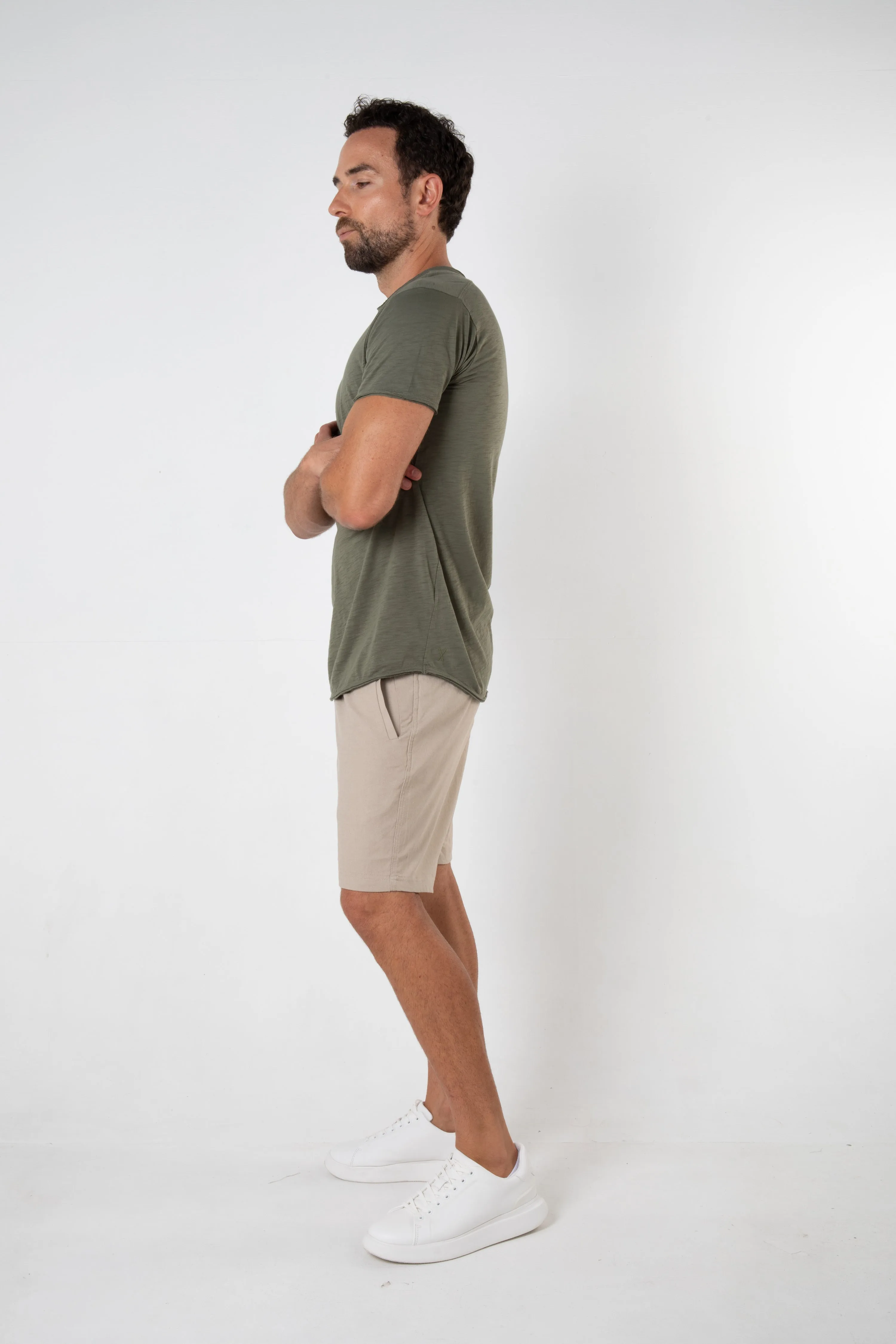 ORTEGA SLUB TEE - KHAKI