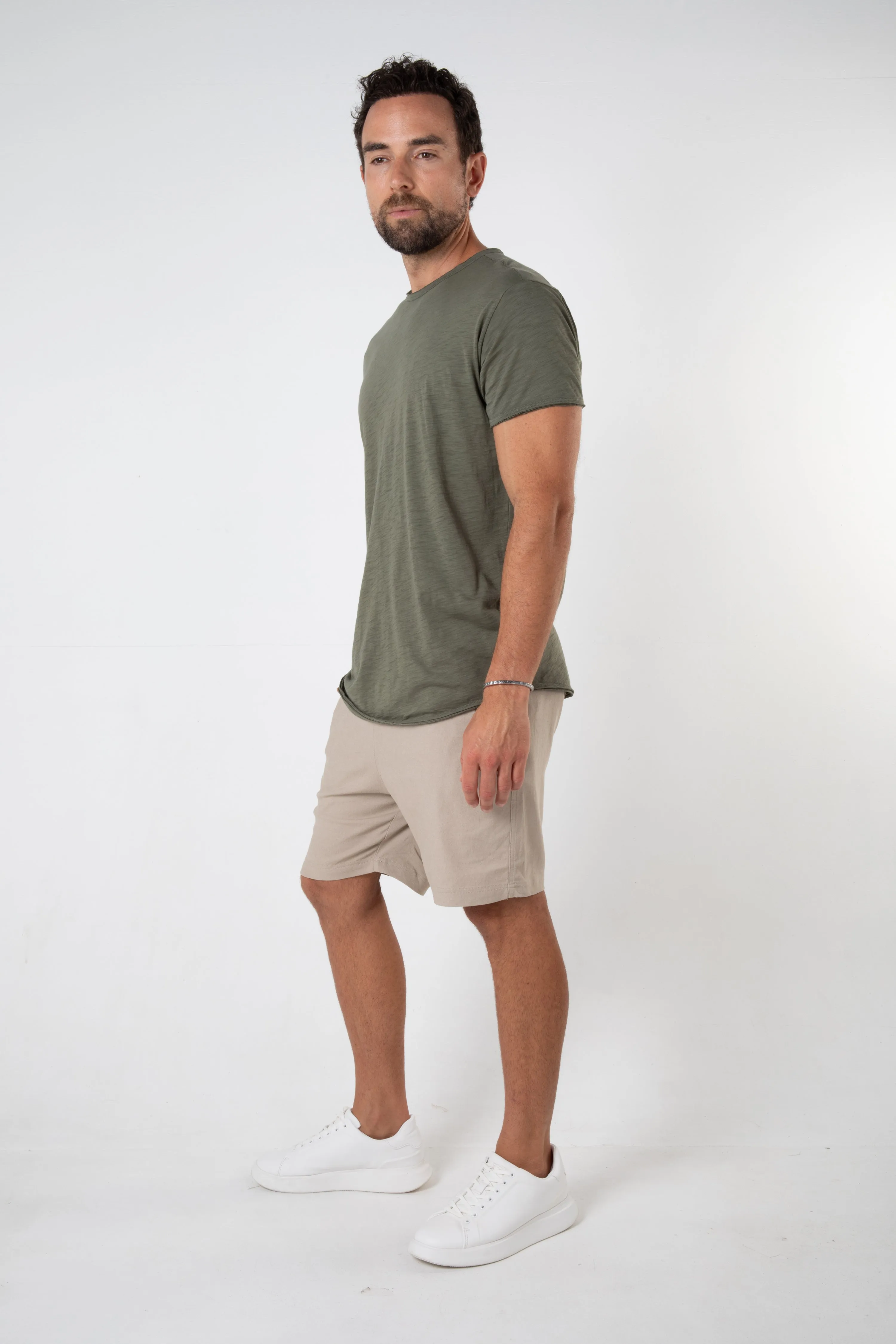 ORTEGA SLUB TEE - KHAKI