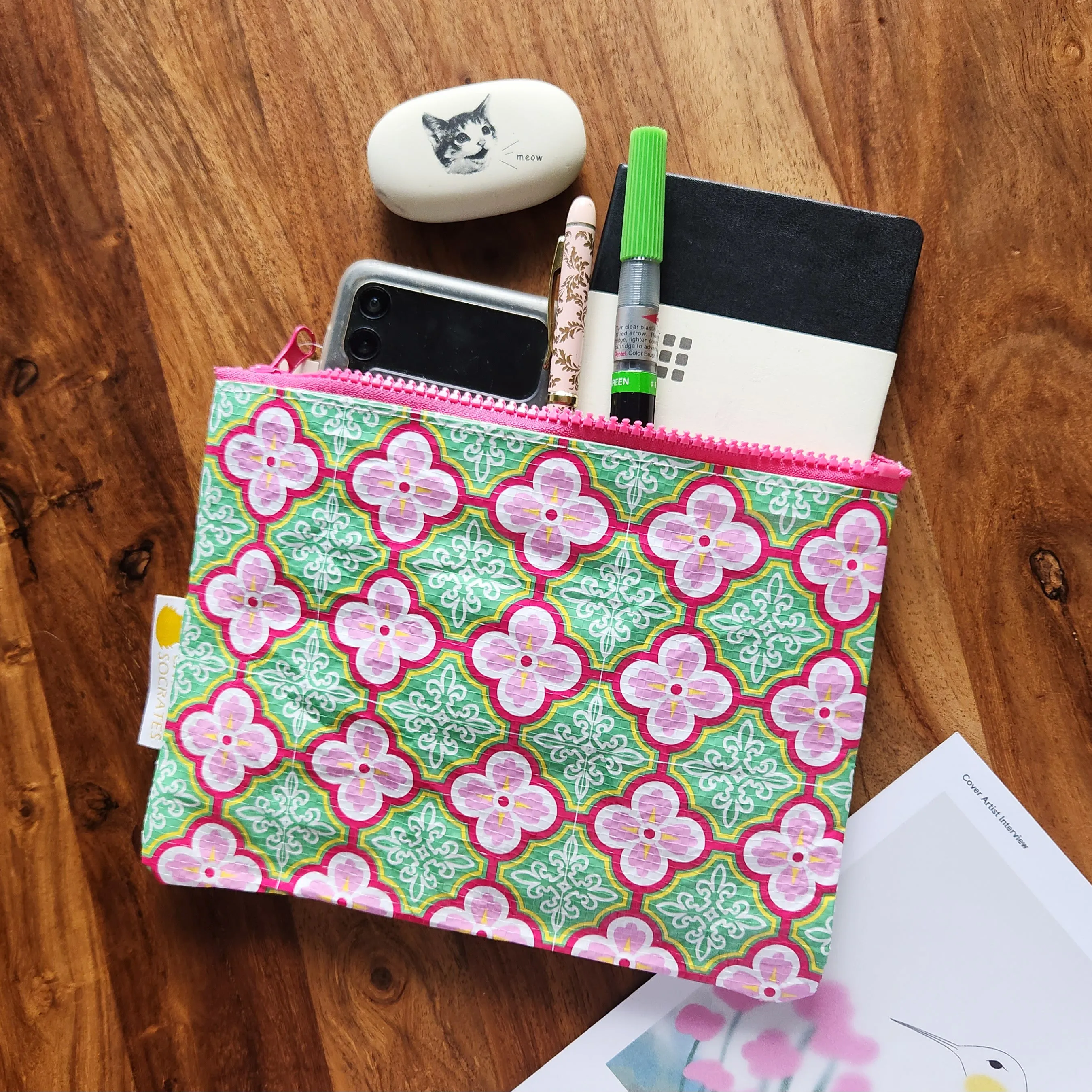 Peranakan Tile Zipper Pouch