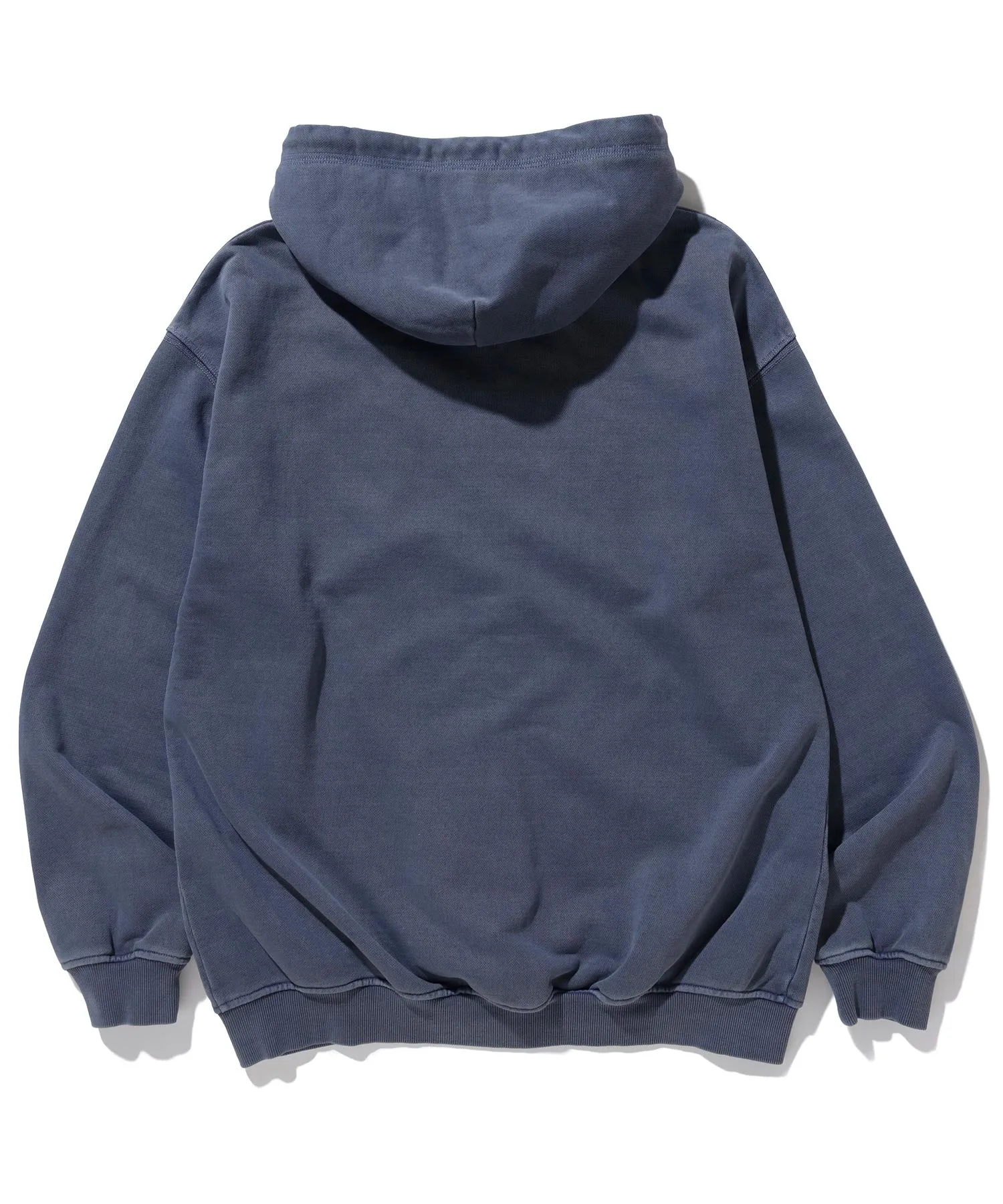 PIGMENT DYED ZIP UP HOODED SWEAT