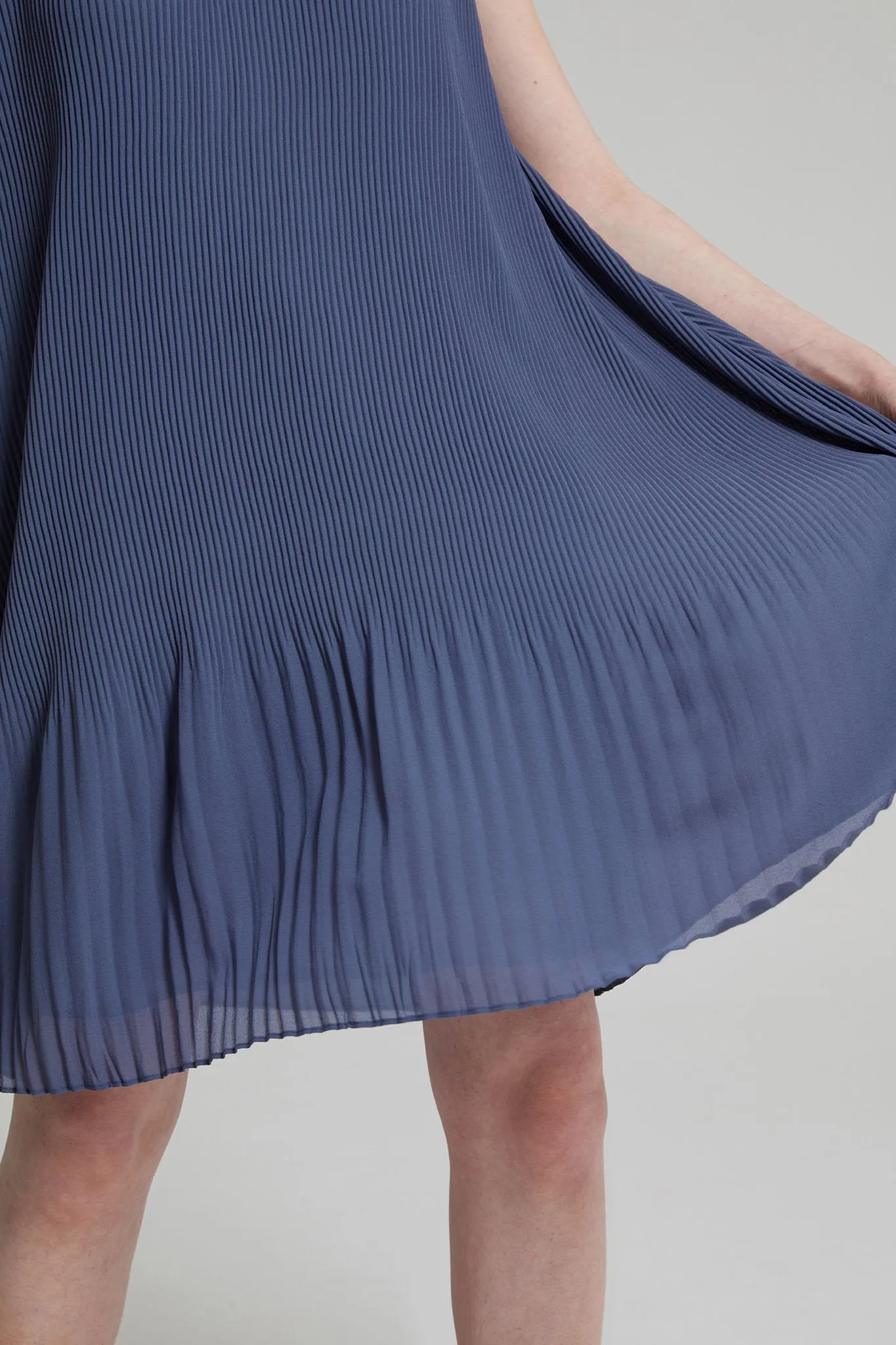 Pleated Crepe Georgette Dress