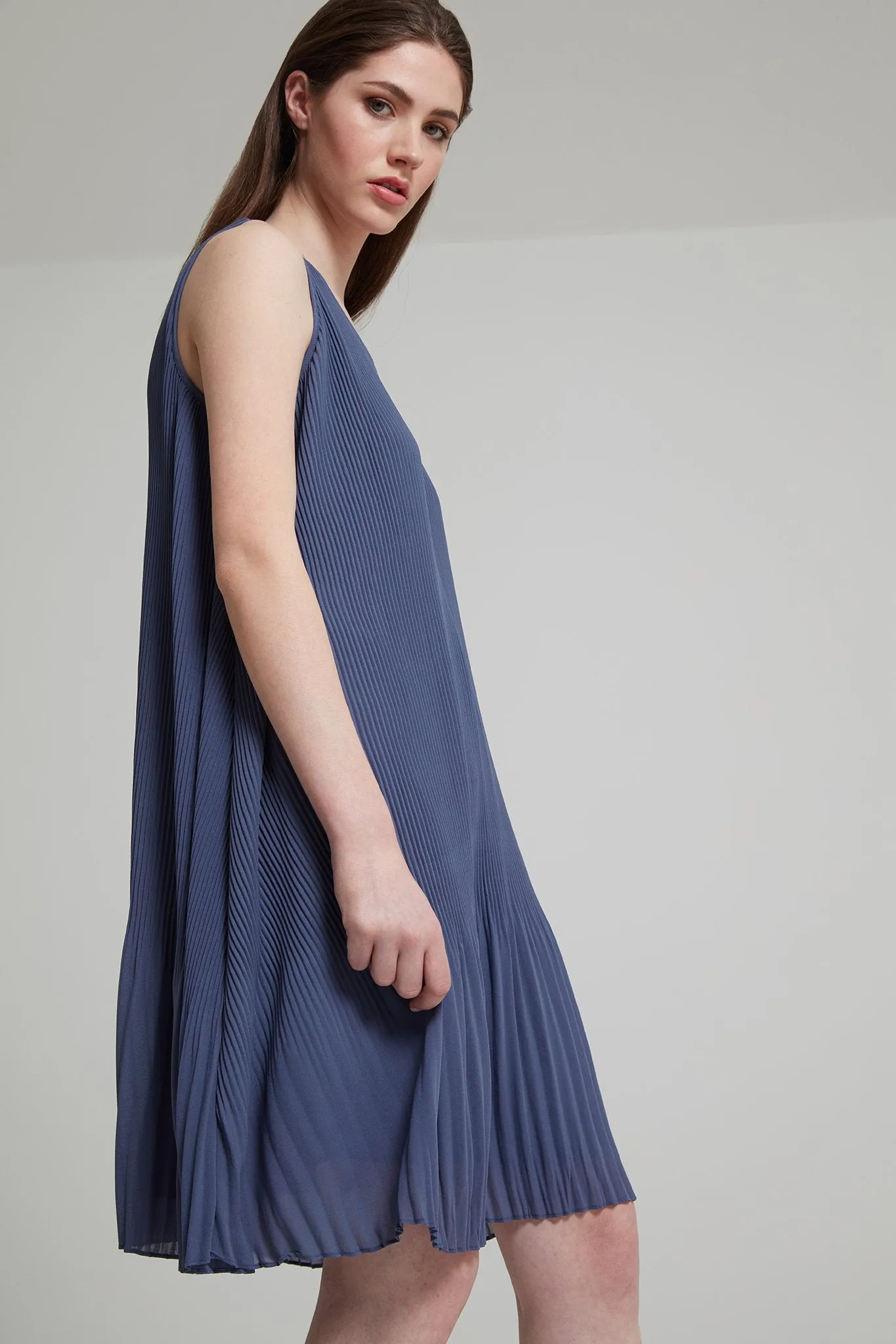 Pleated Crepe Georgette Dress