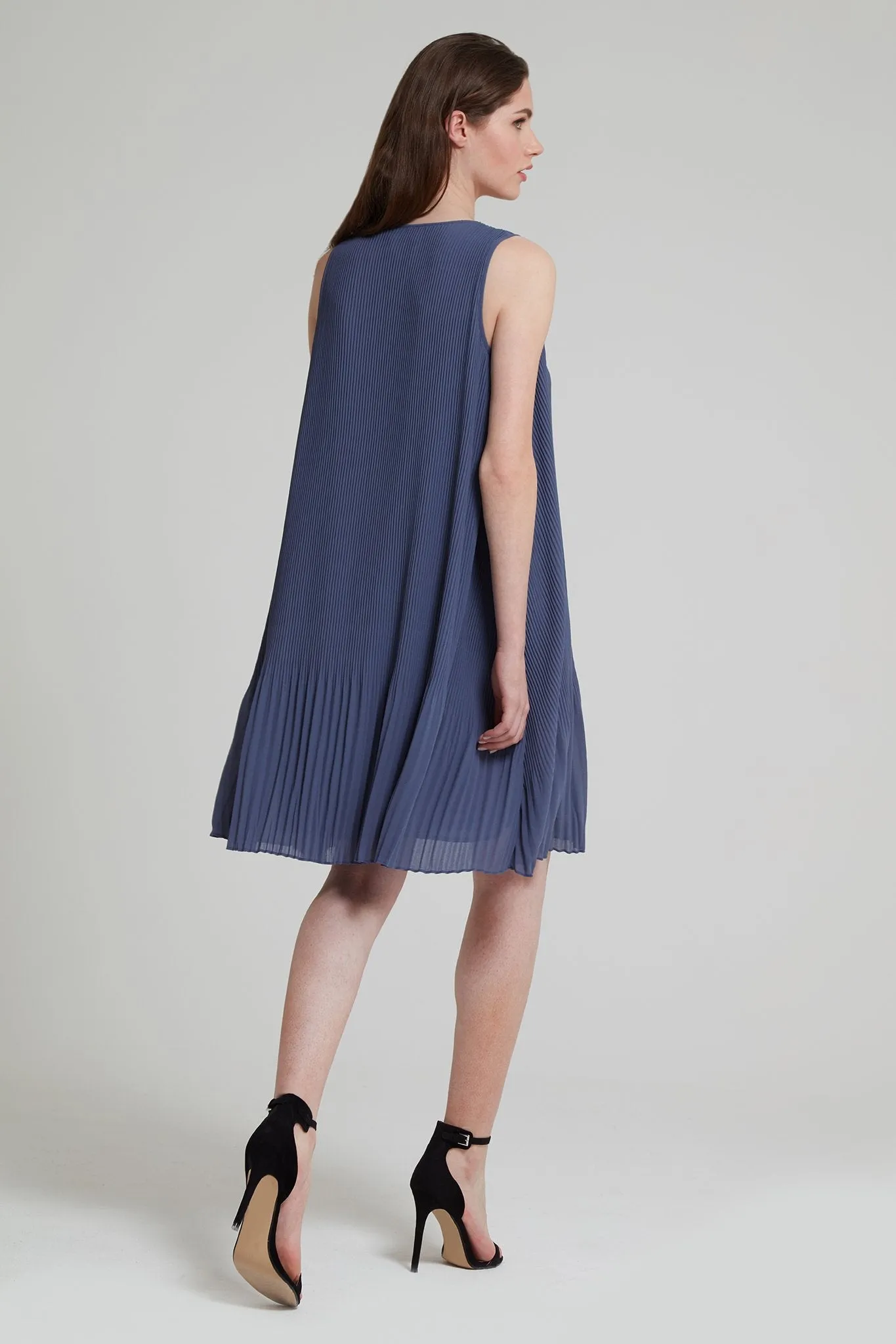 Pleated Crepe Georgette Dress