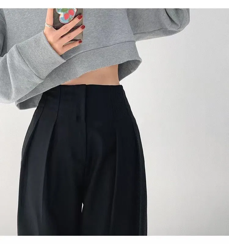 Pleated Detail High Waist Pants