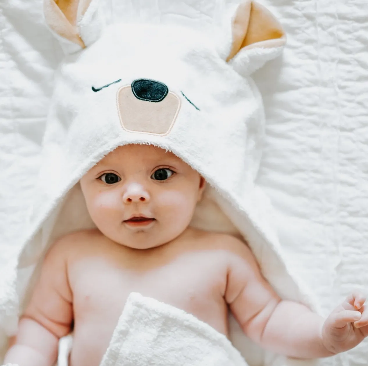 Polar Bear Bamboo Hooded Towel