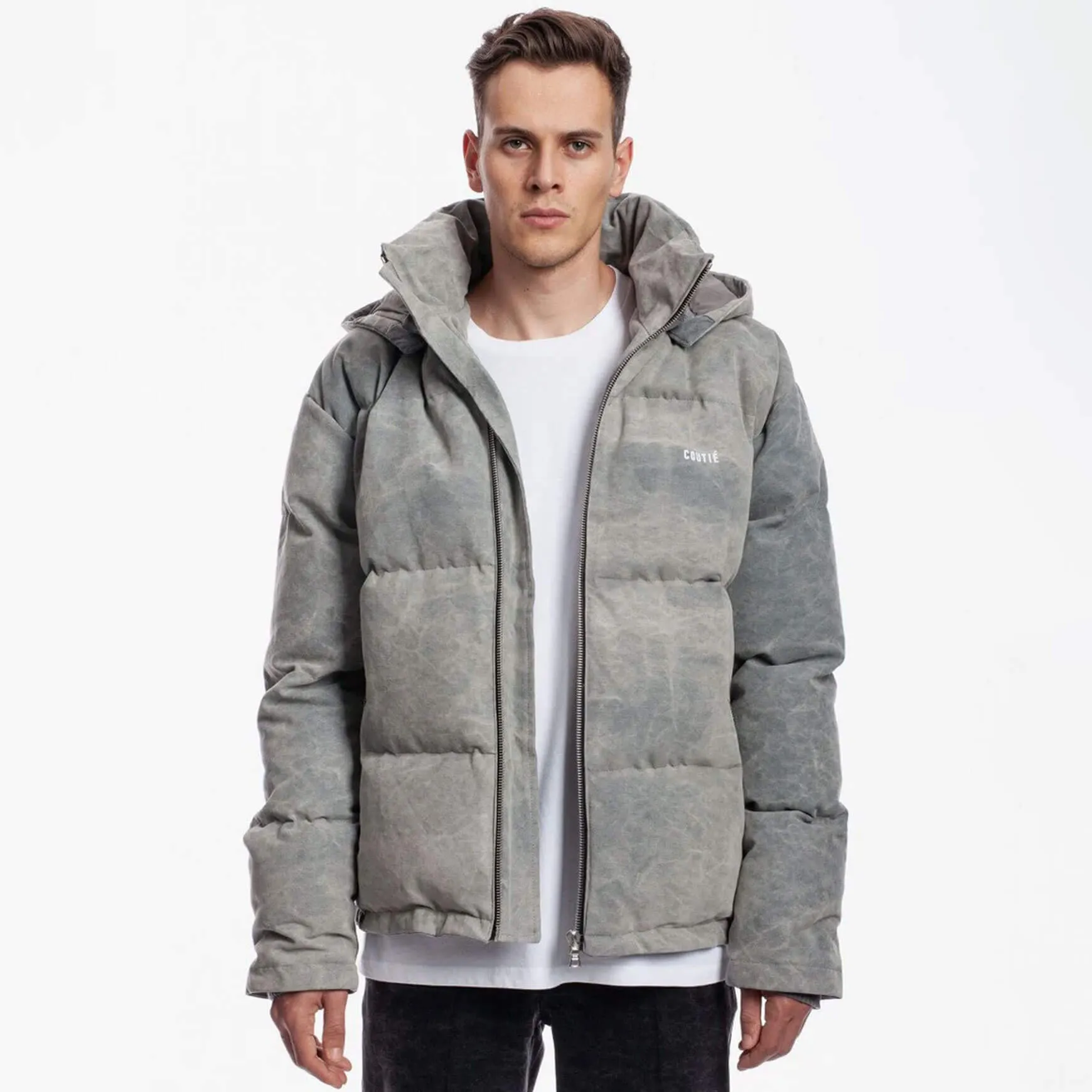 Quilted Puffer Jacket V2 Washed Grey