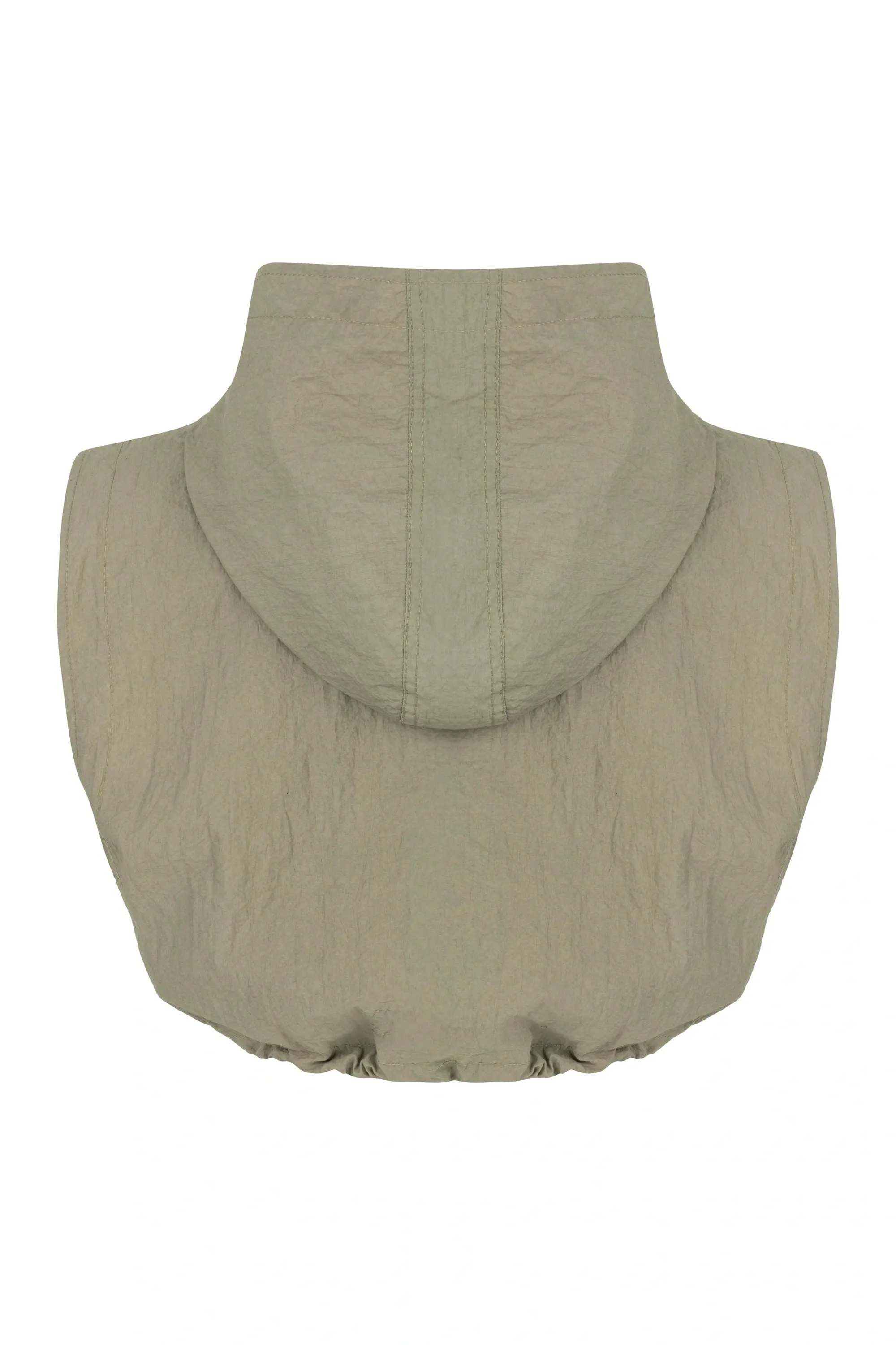 Ruffled Hooded Vest