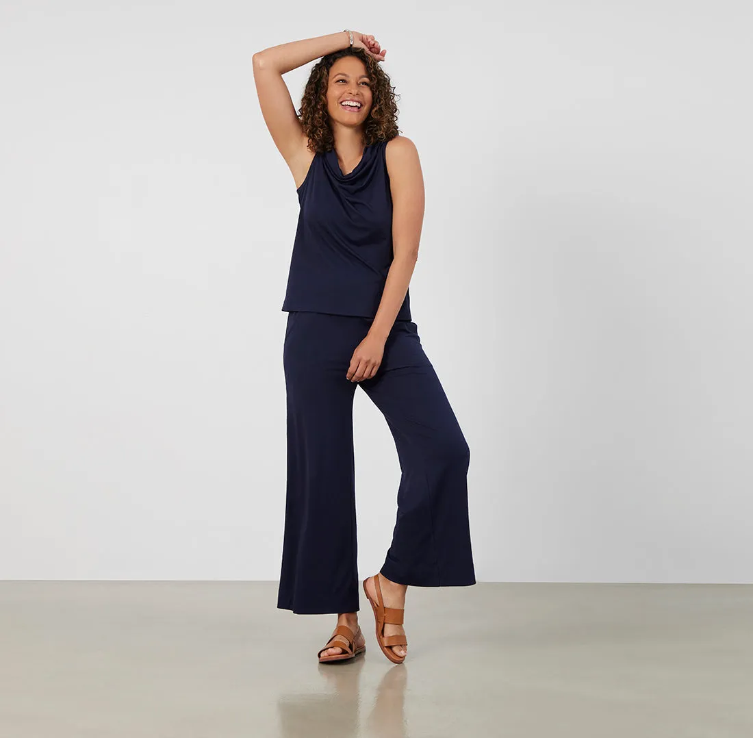 Threshold Wide Leg Pants Petite Fit - Maritime Blue