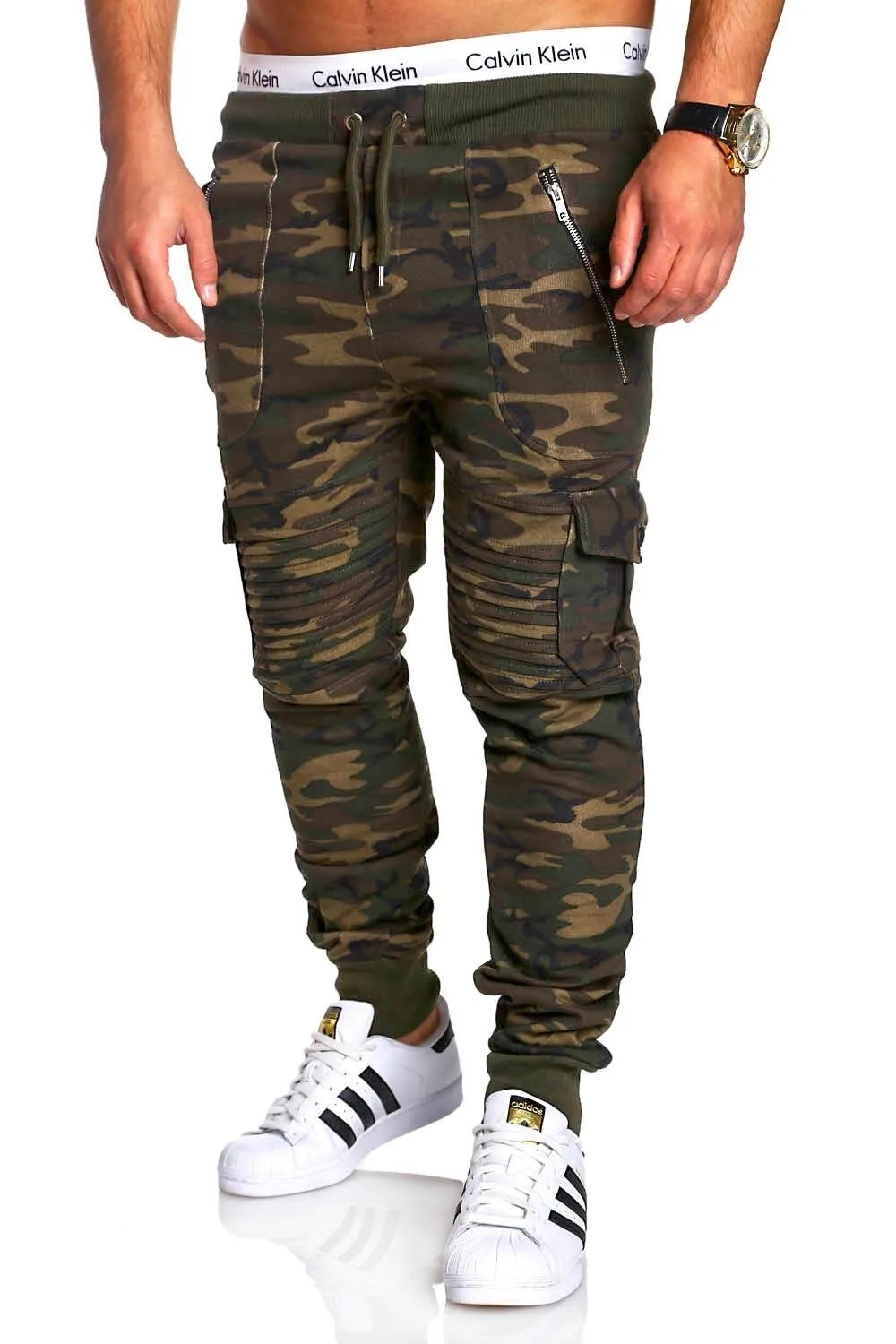 Trainingshose Biker Khaki Camouflage 2134