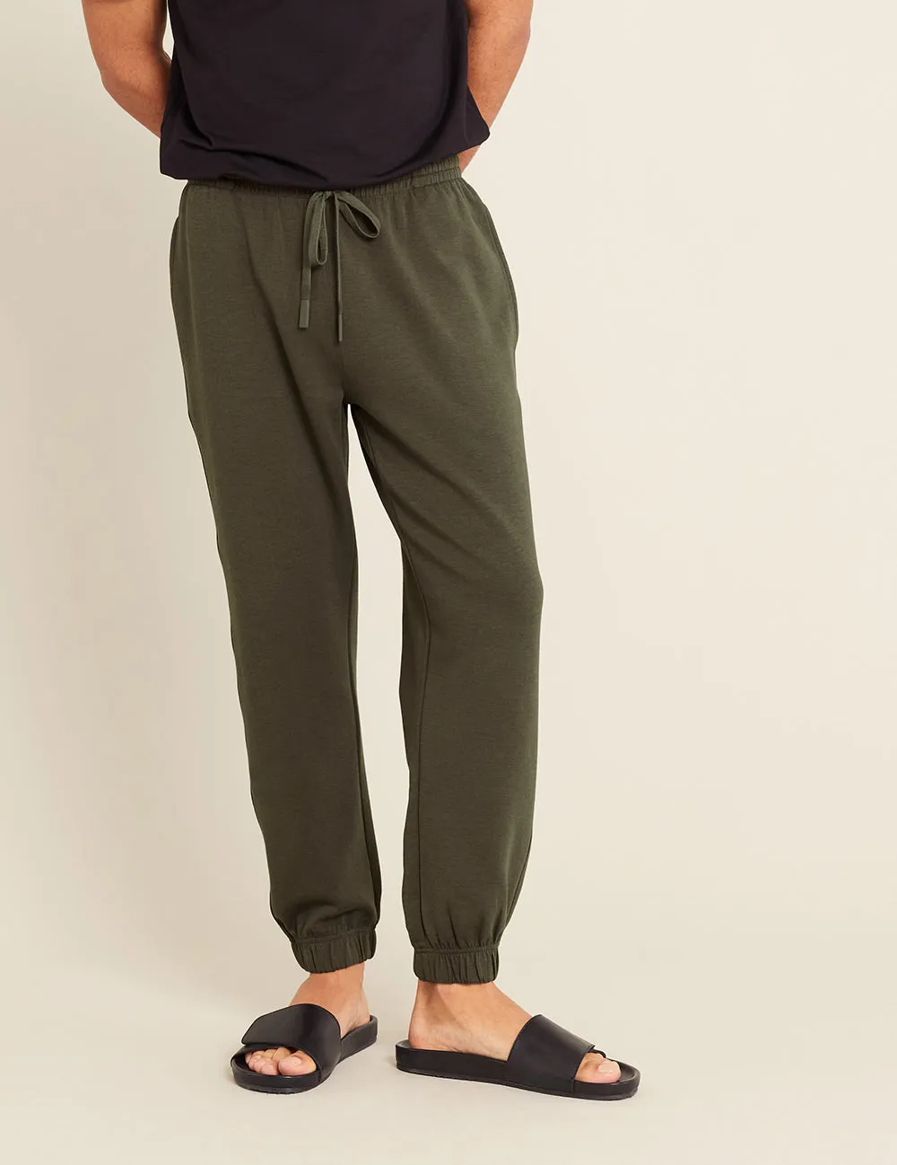 Unisex Cuffed Sweat Pants - Dark Olive