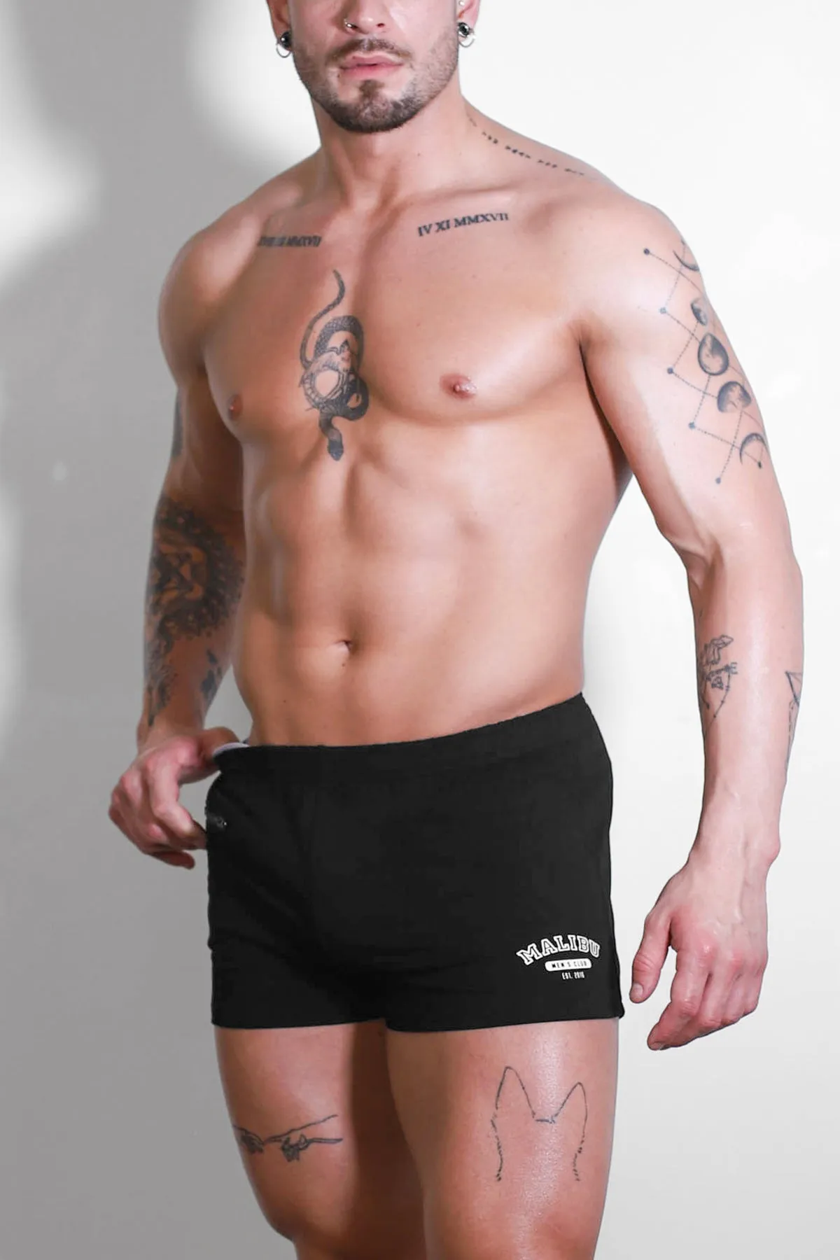 Varsity 2" Short Shorts with Zipper Pocket  - Midnight Black