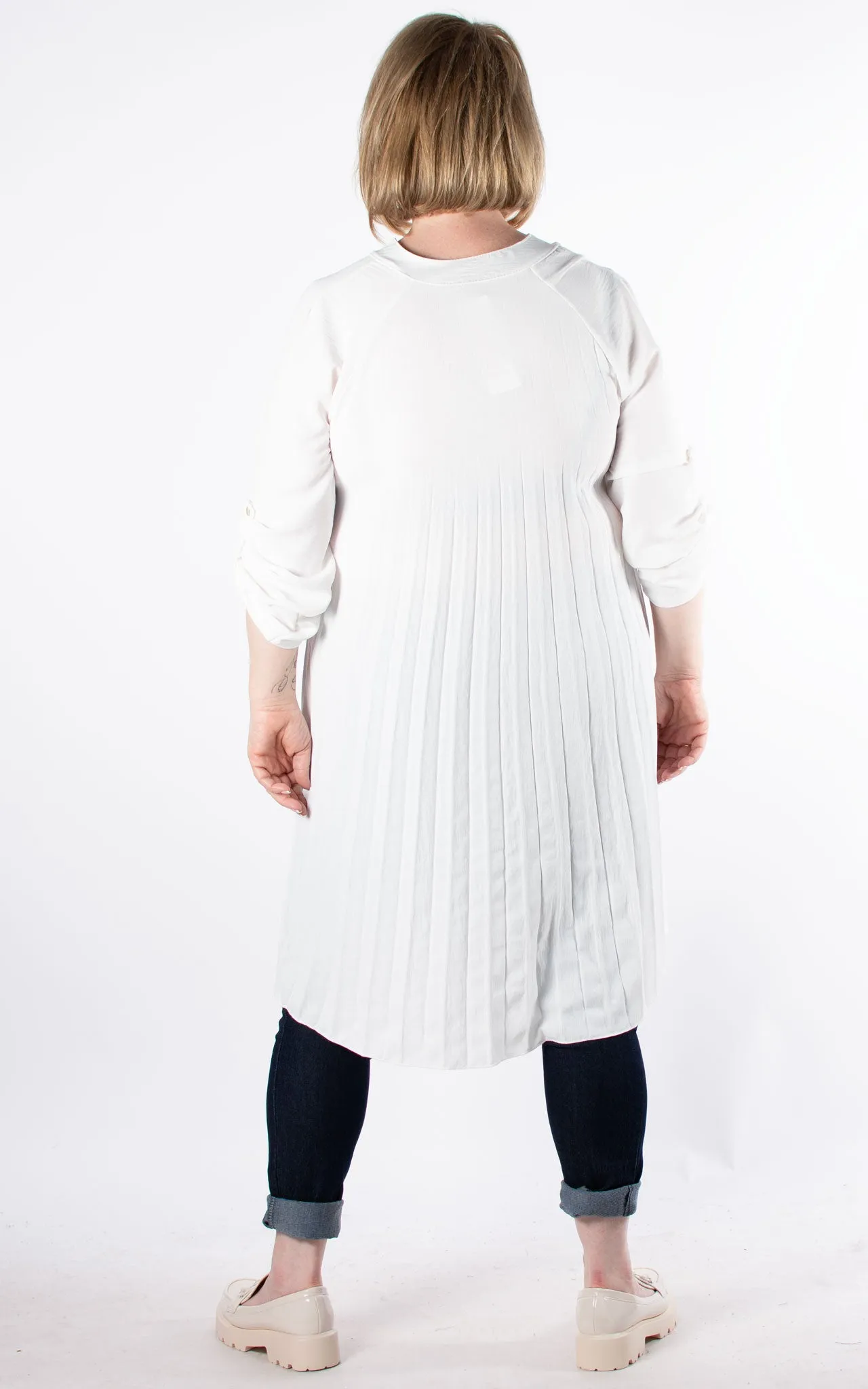 Whoopi Pleated Back | White