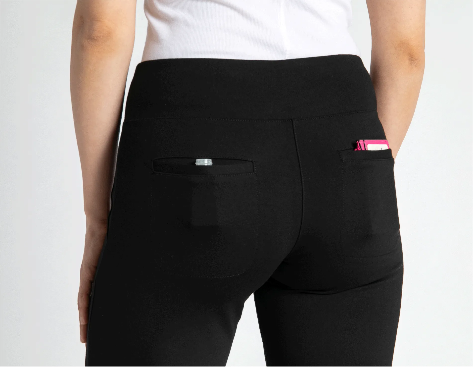 Wide-Leg | Pocketed Dress Pant Yoga Pants (Black)