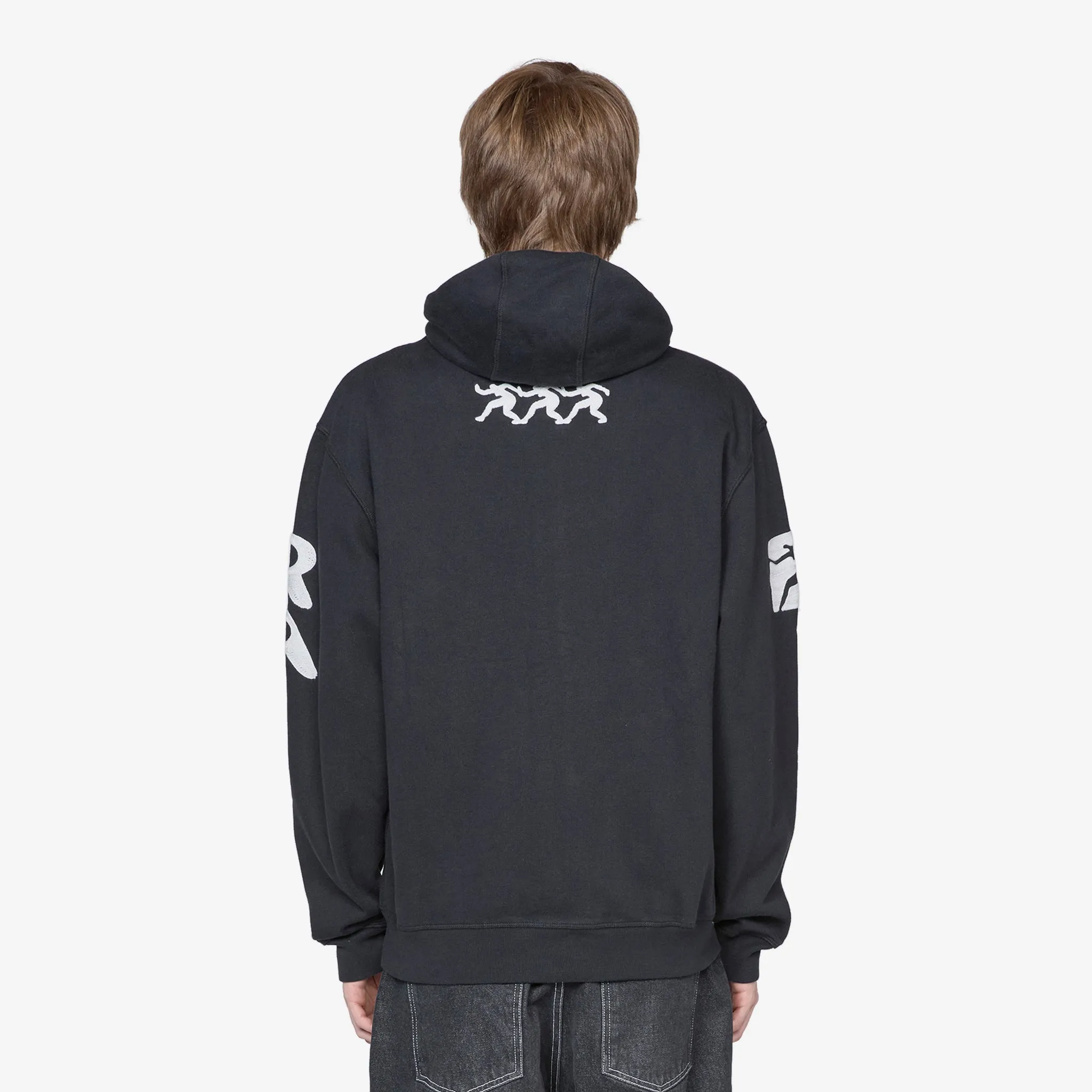 Zipped Pigeon Zip Hooded Sweatshirt Black